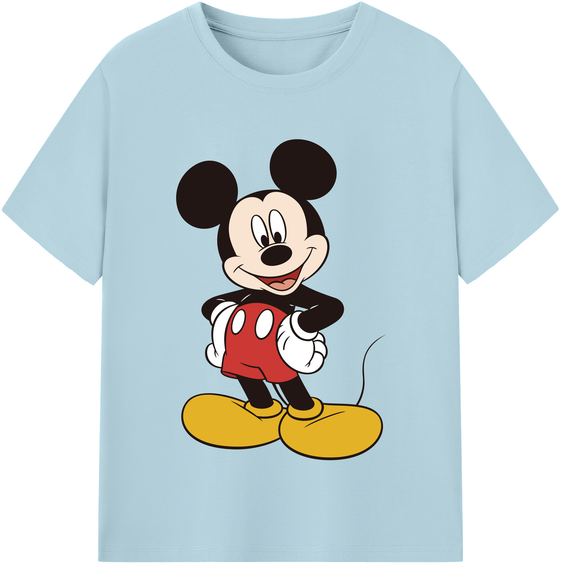 （画像用） ミッキーマウス Mickey Mouse 綿100％半袖Tシャツ（フロントプリント）